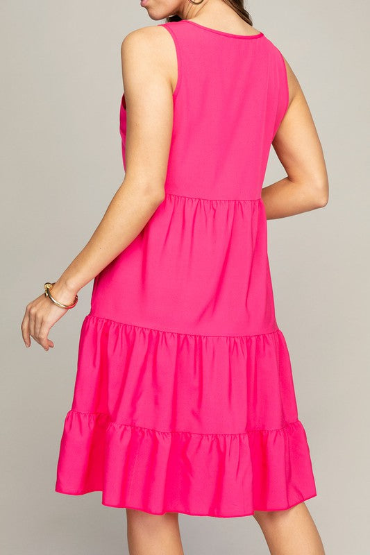 Sia Sleeveless tiered dress