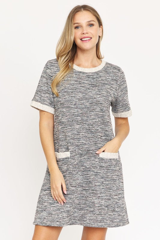 Heather Plus Preppy Tweed Shift Dress