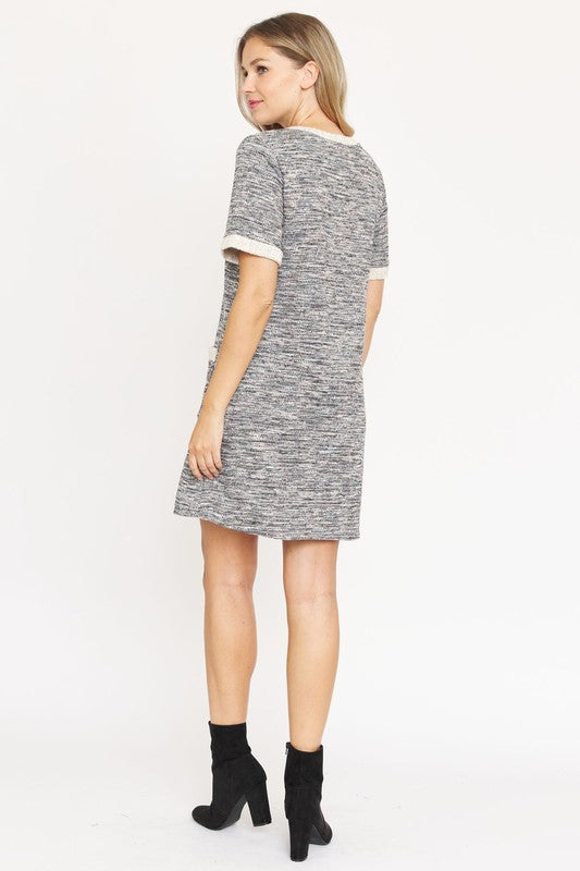 Heather Plus Preppy Tweed Shift Dress