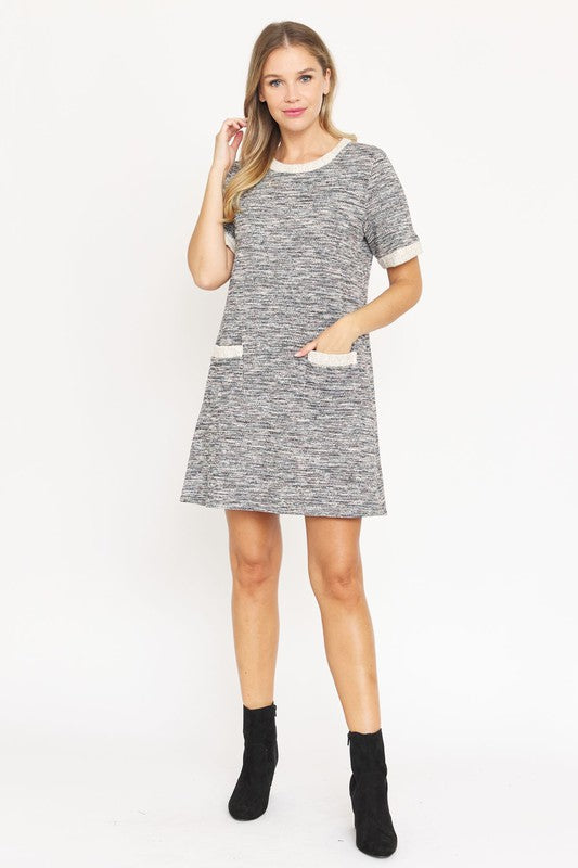 Heather Plus Preppy Tweed Shift Dress