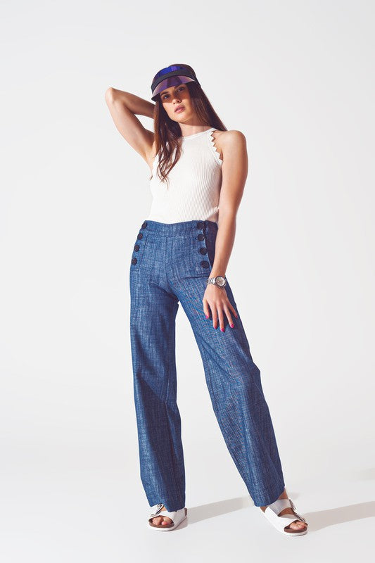 Marianne Marine button pants