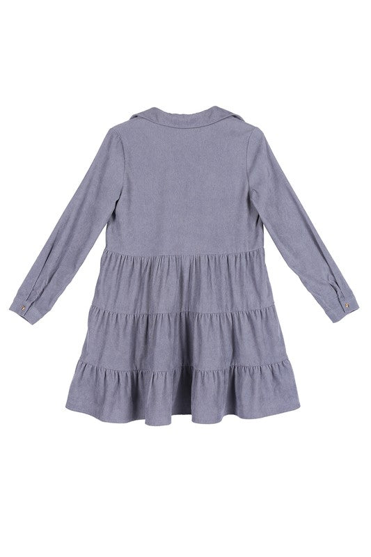 Cori Corduroy tiered dress