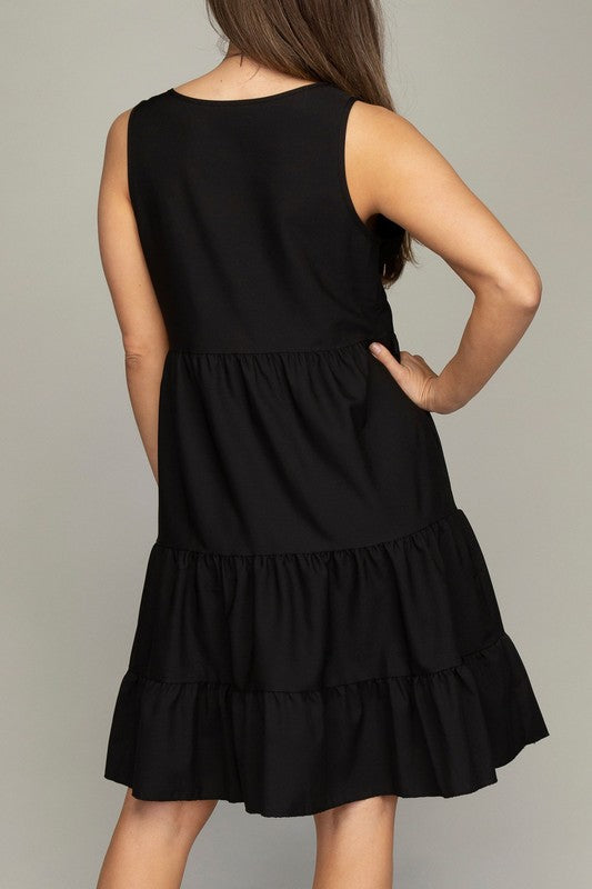 Plus Size Sia Sleeveless tiered dress