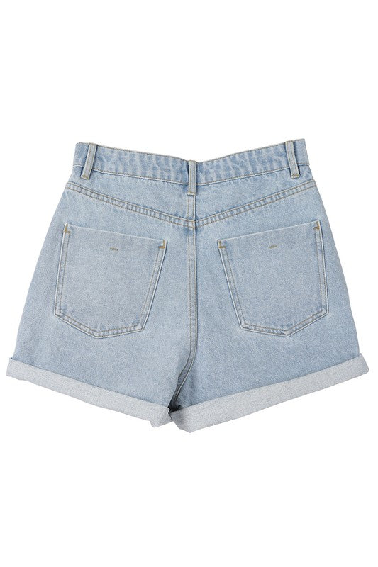 Risa Roll up denim Shorts