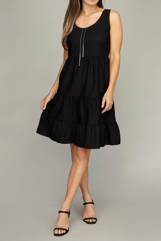 Sia Sleeveless tiered dress