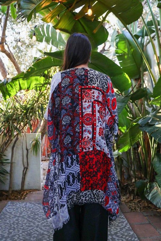 Brittany Boho Floral Patchwork Kimono