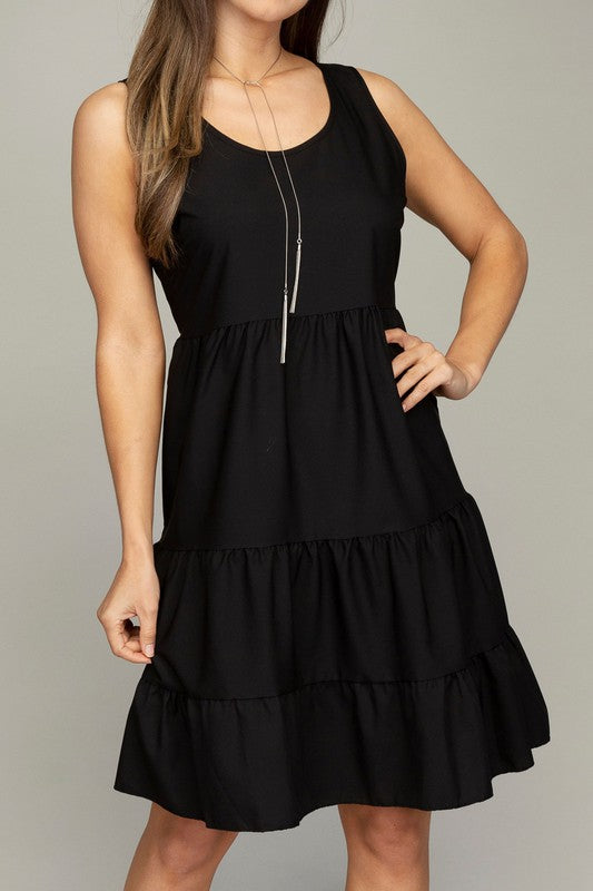 Plus Size Sia Sleeveless tiered dress