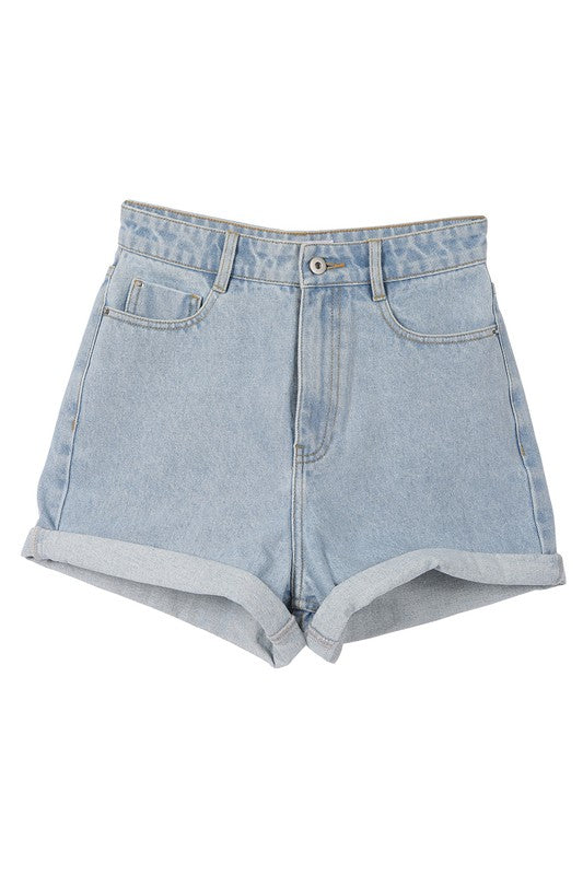 Risa Roll up denim Shorts