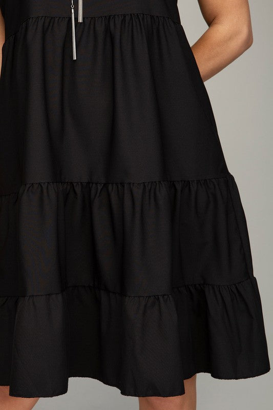 Plus Size Sia Sleeveless tiered dress