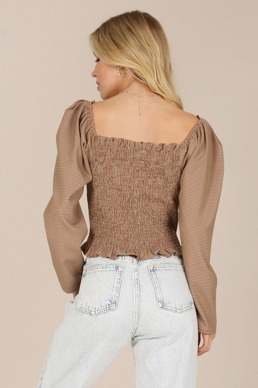 Leslie smocking top