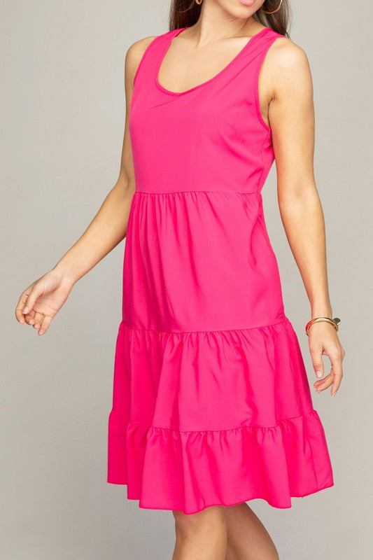 Sia Sleeveless tiered dress