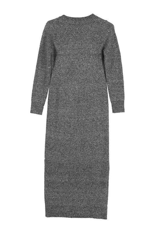 Women's Plus- Sized V-Neck Sweater Maxi dress