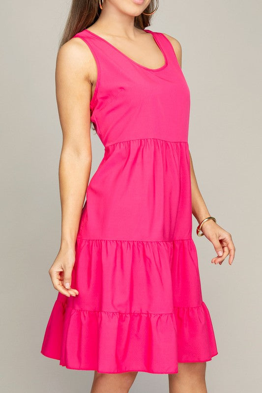 Plus Size Sia Sleeveless tiered dress