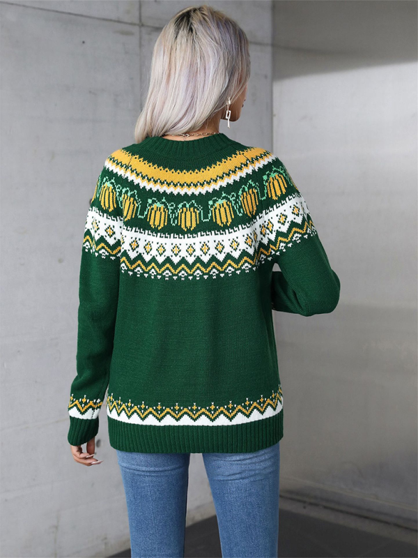 Autumn Sweater Crew Neck Holiday Sweater