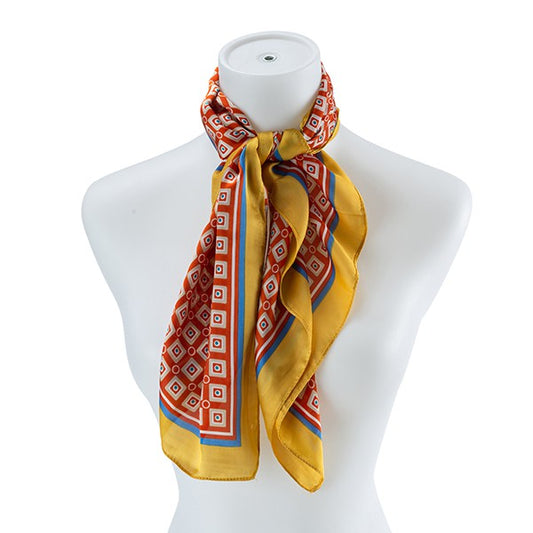 Multi Pattern Silk Scarf