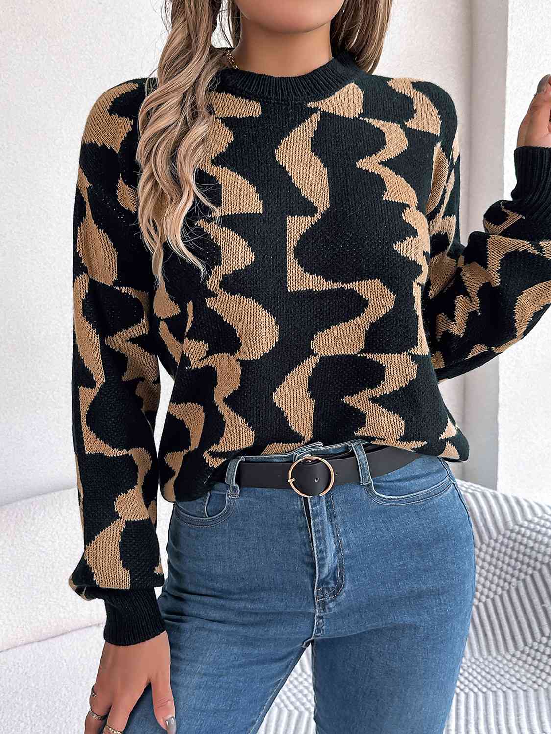 Round Neck Long Sleeve Sweater