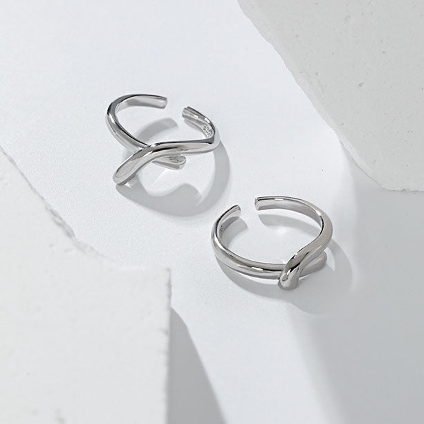 Layers Cross Knot Adjustable Ring