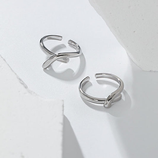 Layers Cross Knot Adjustable Ring