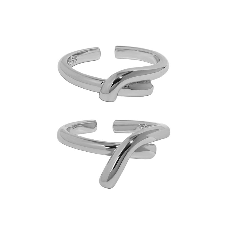 Layers Cross Knot Adjustable Ring