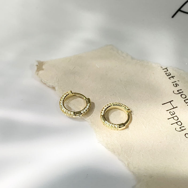 Micro Setting Mini Circles Earrings