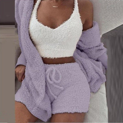 Supper Cute Knit Fuzzy Sleepwear