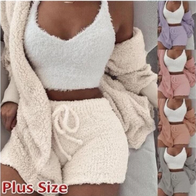 Supper Cute Knit Fuzzy Sleepwear